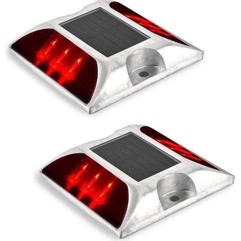 2 semáforos solares de suelo, farolas para carreteras y entradas de vehículos exteriores. (1/5)