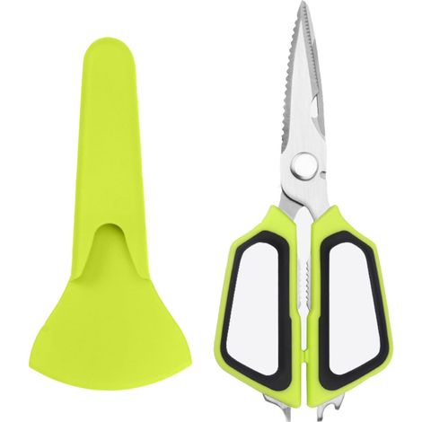 Forbici da cucina premium, forbici da cucina multifunzionali resistenti realizzate in acciaio inossidabile super affilato, forbici rimovibili per verdure, carne e pizza