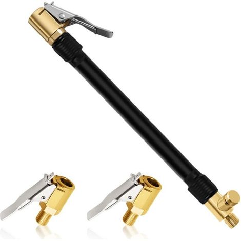 1 Pièce Tuyau de Gonflage de Pneu 30 cm avec 2 Embout Gonflage Pneu Voiture Tube D'extension de Gonfleur de Pneu pour Compresseur Accessoires de Pompe à Voiture Vélo Moto (1/4)