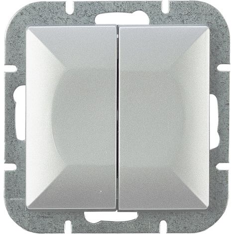Connettore doppio perla P/T argento - E+9000046