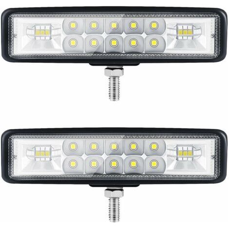 6” Phare LED Moto Phare de Travail led Tracteur 2 Rangs 9-36V 120W 12000LM 6000K Combinaison Spotlight+Floodlight Barre LED Off-road Phare Led 4x4 Pods d'éclairage LED pour Camions SUV Moto (1/2)