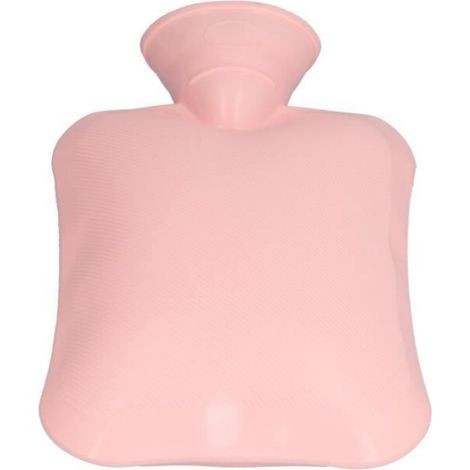 Omabeta Bouillotte Bouteille d'eau chaude en PVC, Portable, épaisse, Injection d'eau chaude, sac pour dortoir, arts stylo Rose (1/4)