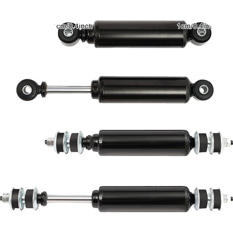 Amortiguador hidráulico, compatible con eje delantero y trasero, color negro. (1/2)