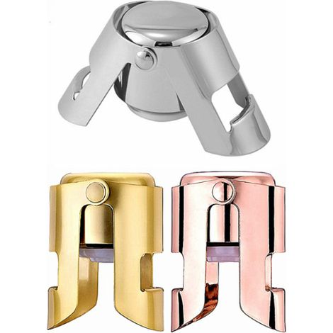 3-teiliger Champagnerverschluss aus Edelstahl