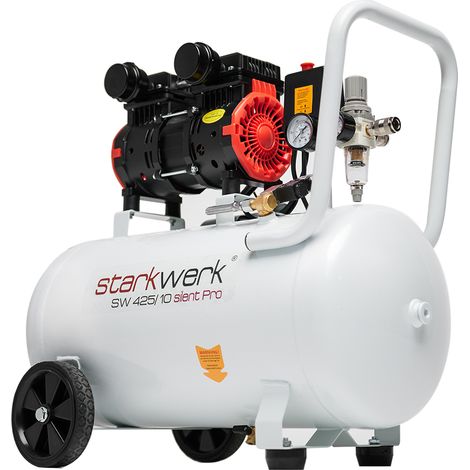 Starkwerk Flüsterkompressor Druckluftkompressor Kompressor Silent SW 425/10 Pro Ölfrei