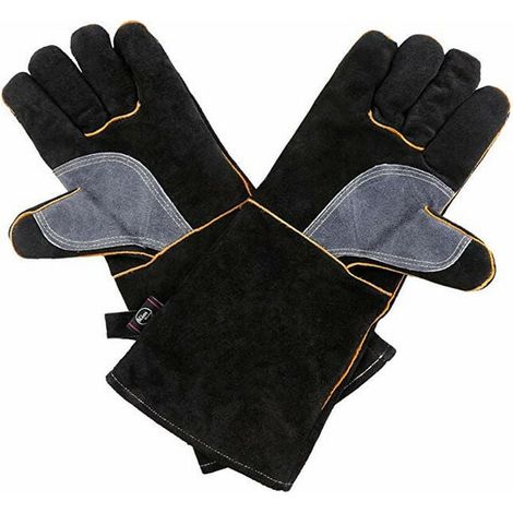 Ulisem Extrem feuer- und hitzebeständige Handschuhe, Betterlife-Leder mit Kevlar-Nähten, perfekt für Kamin, Herd, Ofen, Grill, Schweißen, BBQ, MIG, Topflappen, Tierverarbeitung ( (1/5)