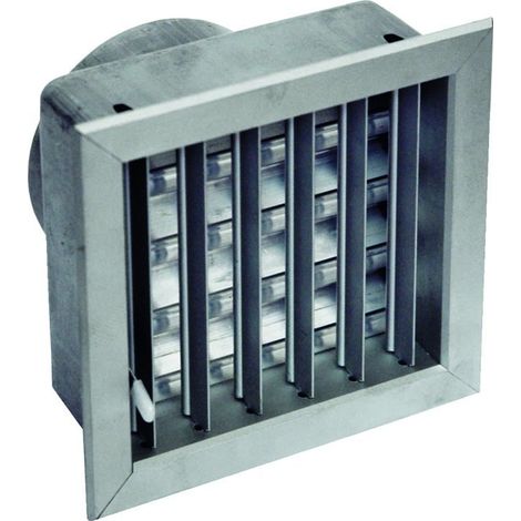 Bocchetta in alluminio con alette mobili per caminetti b154 x h145mm attacco da dn100