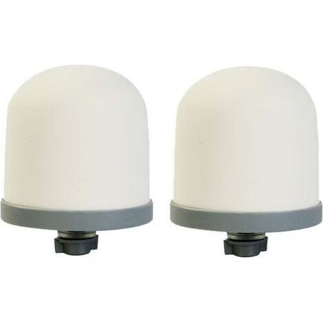 Lot de 2 filtres en céramique de rechange pour systèmes d'eau, filtre en céramique en forme de dôme Blanc (1/5)
