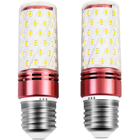 E27 12W LED-Lampen, 30 x 105 mm, 1350 Lumen, Gewinde-Maiskolbenlampen, 84 LEDs, 3000 K warmweißes Licht, nicht dimmbar, 2er-Packung 【Energieeffizienzklasse E】