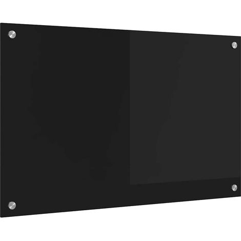 Crédence de cuisine Noir 80 x 50 cm verre trempé