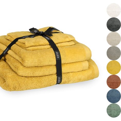 SCHÖNER WOHNEN Handtuch Set SENSE - 1 Stück 50x100 cm, Gelb