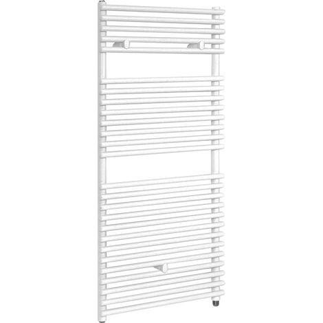 Hudson Reed Arno - Sèche-Serviettes Design Électrique Moderne - Blanc - 119 cm x 60 cm