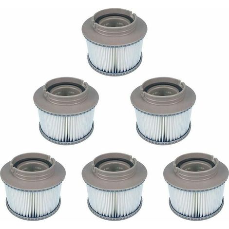 Filtre Spa - Cartouche de Remplacement 120 Plis - Compatible avec Tous Modèles MSPA (Delight Premium Elite Concept) - Lot de 6 (1/4)
