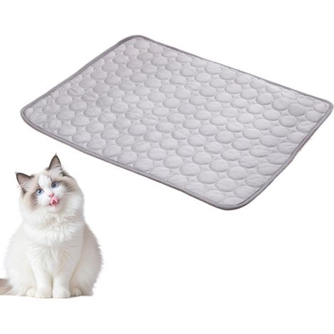 Mat de refroidissement pour animaux de compagnie, coussin de refroidissement des animaux de compagnie de sommeil refroidissant Matelas endormi à chien absorbant, couverture respirante lavable, lit (1/5)