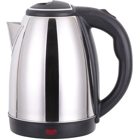 HH42 Kabelloser Wasserkocher 2 Edelstahl 2000W groß silber (1/5)