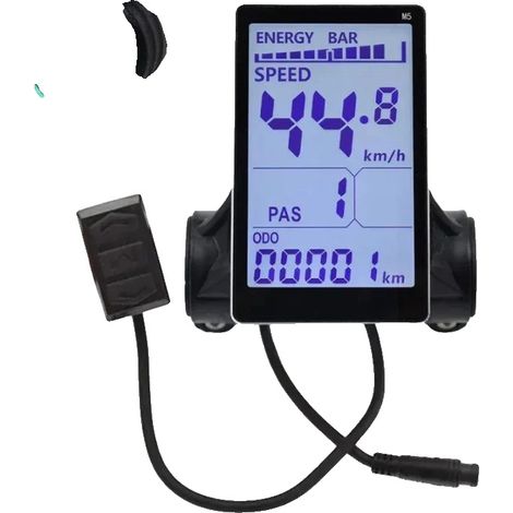 Velocímetro LCD para bicicletas eléctricas, compatibilidad universal, fácil instalación, 5 pines. (1/2)