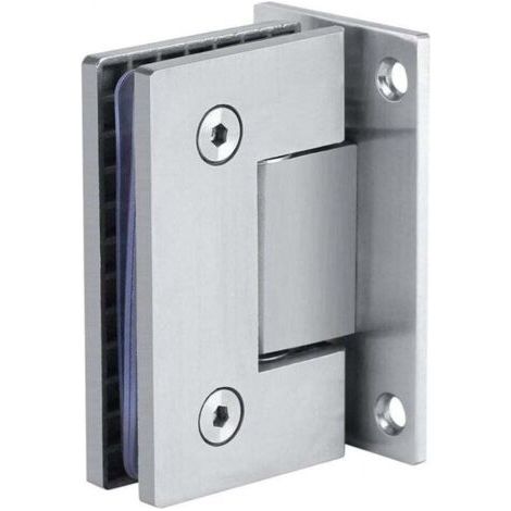 1 pince de salle de bain à usage intensif, 90 degrés charnière de porte en verre en acier inoxydable, charnière de porte en verre fixe bidirectionnelle, pince de rangement pour vitrine d'armoire