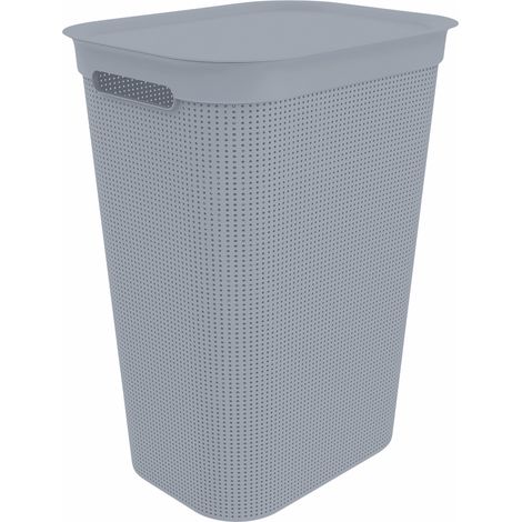 Rotho Wäschesammler Brisen 50 L misty blau Wäschebehälter