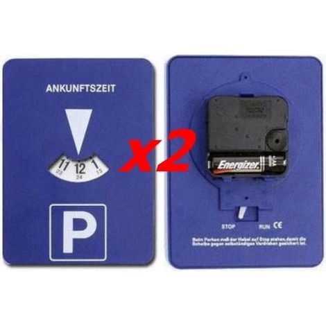2 Disques de stationnement automatique avec Horloge / zone bleue - Parkscheibe (1/3)