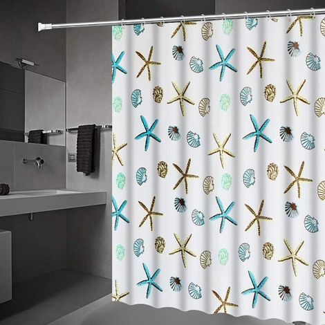 Schimmelresistente Duschvorhänge – Extra lange Duschvorhänge mit U-förmigen Haken, antibakteriell, wasserdicht – 180 x 180 cm – Crezuo