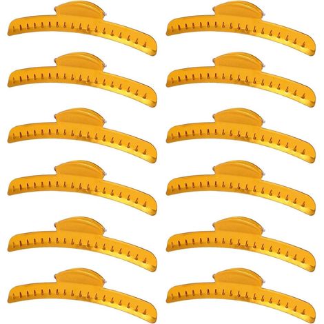12 fermagli per capelli in metallo dorato, classici fermagli per capelli da donna a forma di farfalla dorata (1/5)