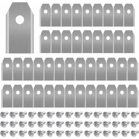 45 Titanium Blades for Husqvarna/Automower/Yardforce/Gardena Robotic Mowers (3g-0.75mm) with 45 Screws (1/4)