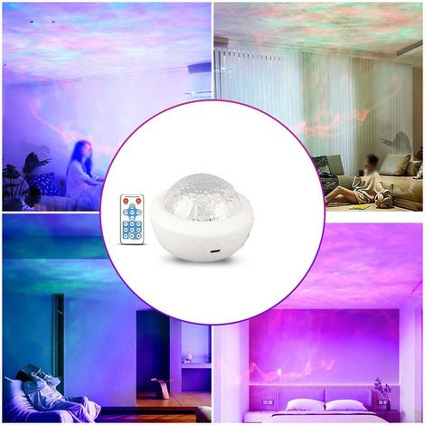 Projecteur d'aurores boréales LED avec veilleuse, télécommande et batterie rechargeable pour enfants (1/2)