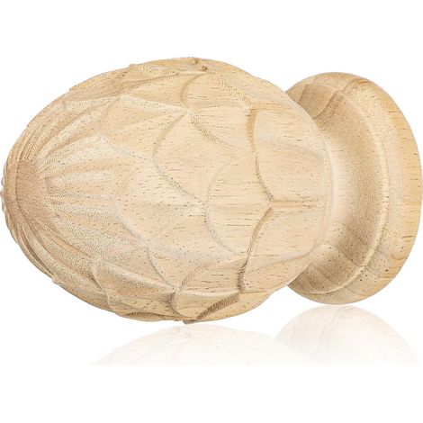Capuchon de Clôture en Bois Sculpté Forme Ananas pour Décoration Intérieure Style Européen, Facile à Installer, Ornement Élégant pour Escaliers et Mobilier (1/5)