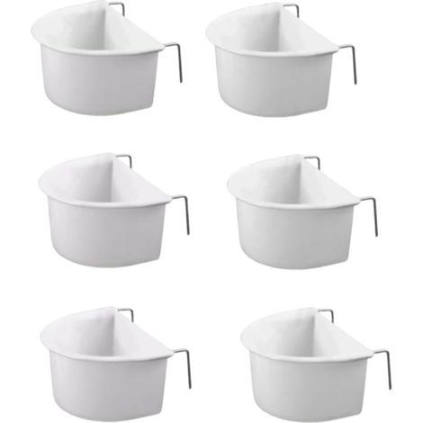 6er-Pack Vogelfutternäpfe, Mini-Hängebecher aus Kunststoff, abnehmbare transparente Futternäpfe für Samen und Wasser für Papageien, Kanarienvögel, Finken und kleine Vögel