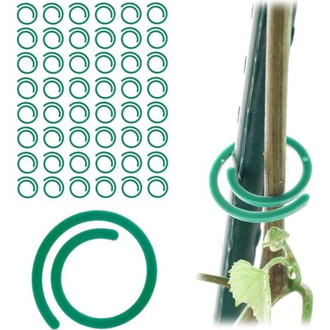 Clips for climbing plants and supports - Accessories for supporting tomatoes in the garden and greenhouse (spiral) (1/5)