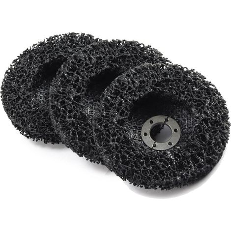 Lot de 3 disques de polissage noirs 115x22mm pour métal, inox et voitures meules pour poncer peinture, bois, plastique et nylon, décapage rouille (hors échantillon, production standard, exclusivité M (1/5)