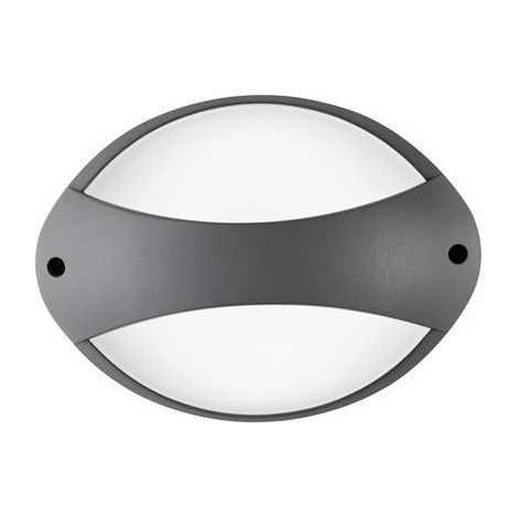 Applique Fascia Contemporanea Coconut Alluminio Grafite 1 Luce Led 7W 4000K (1/2)