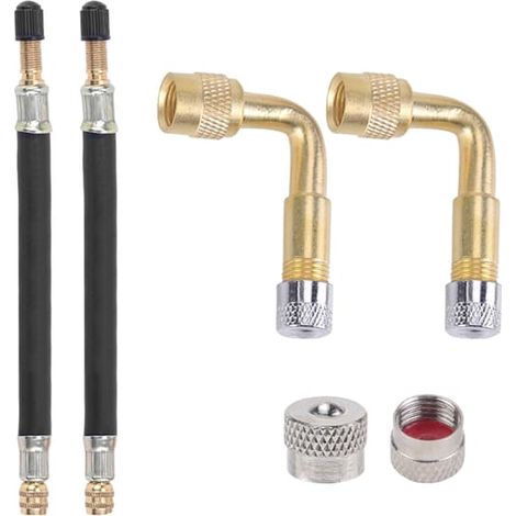 Ecleanfy - Rallonges de valve pour pneus, adaptateurs d'extension pour voitures, camions et motos (lot B) (1/5)