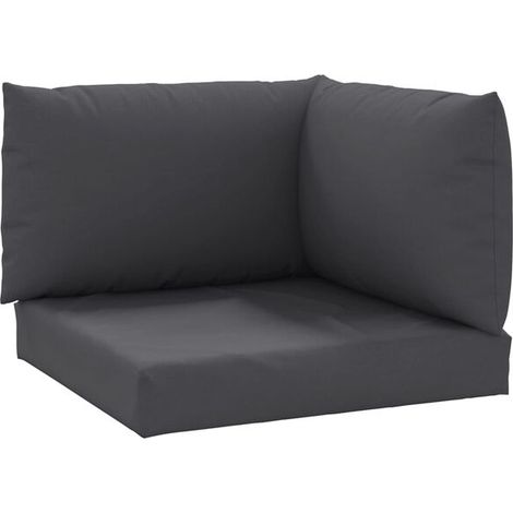 Coussins de plateau, ensemble de 3 pièces, tissu Oxford gris anthracite. (1/5)