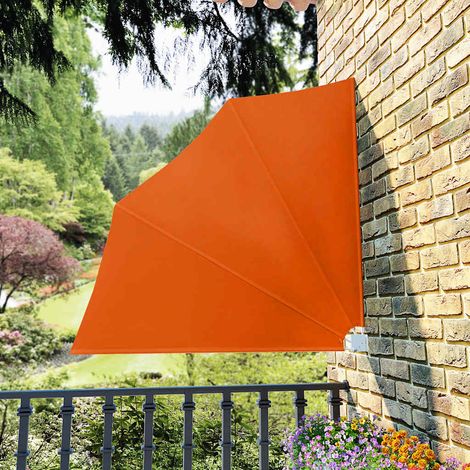 Faltbarer Balkonfächer Terracotta-Rot 140×140 cm vidaXL