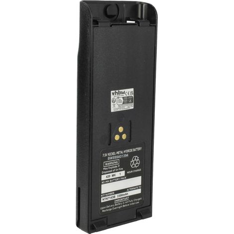 vhbw Akku kompatibel mit Motorola MTS2000, MTS2010, MTS2013, MTX9000, MTX8000 Funkgerät, Walkie Talkie (2300 mAh, 7,5 V, NiMH) + Gürtelclip