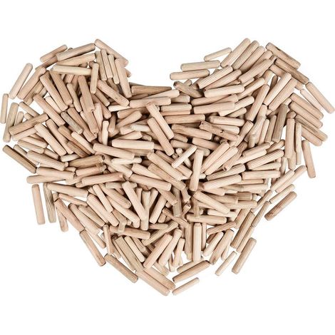 500pcs M6 M8 M10 Assorted Wooden Dowels, Beech Dowels, Furniture Dowel φ6×30mm/φ8×40mm/φ10×40mm wood dowel for Grooved Hardwood Furniture (1/5)