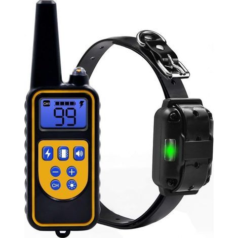 Dog Training Collar 800 Meters Anti Bark Collar with Controlled Vibration and Sound Stimulation Rechargeable Waterproof Dog Training Collar (1/5)