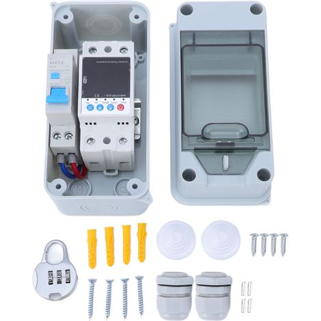 Interrupteur extérieur étanche à l'eau, boîtier de compteur électrique, Support pour Tuya Smart WiFi, Protection contre les fuites, télécommande sans fil, disjoncteur 63A (1/5)