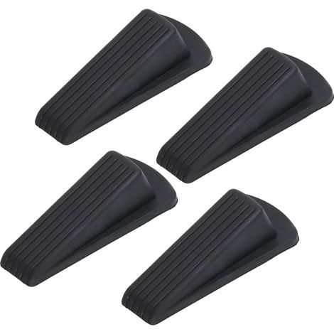 Butée de porte antidérapante 4 pièces pour sols durs, portes lourdes et vitrées, fixation durable (1/5)