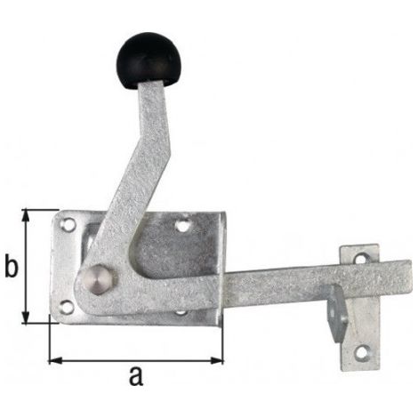 Verrou porte de jardin H80xB55mm Inox (Par 5)