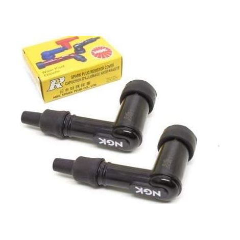 Connecteur Bougie D Allumage - Cuivre Argenté Cœur - Isolation Silicone -40 À 180 °C - Pour Scooter Cyclomoteur - Lot De 2 (1/5)