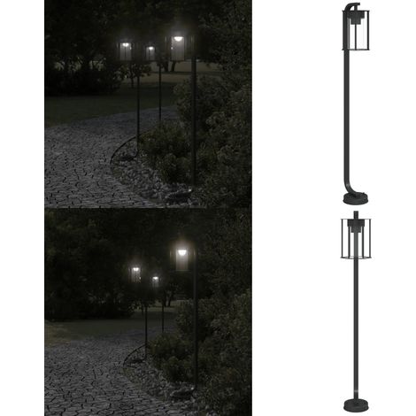 Lampadaire d'extérieur noir 100 cm acier inoxydable - Lampadaire Exterieur - Éclairage Extérieur - Luminaire Extérieur - Lampe Extérieur - Jardin - Home & Living (1/5)