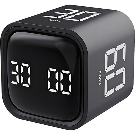 Pomodoro Cube Timer – Productivity Timer with 5/10/30/60 Min Countdown Timers, Adjustable Audible and Vibration Alert