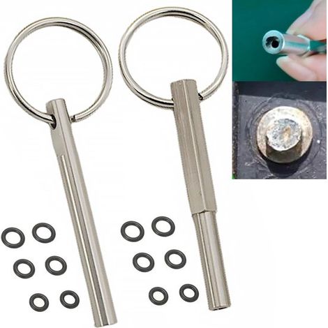 Set di 2 chiavi master ovali con telecomando per macchine da caffè completamente automatiche come Jura e Krups, per la manutenzione e la riparazione del gruppo erogatore. (1/5)
