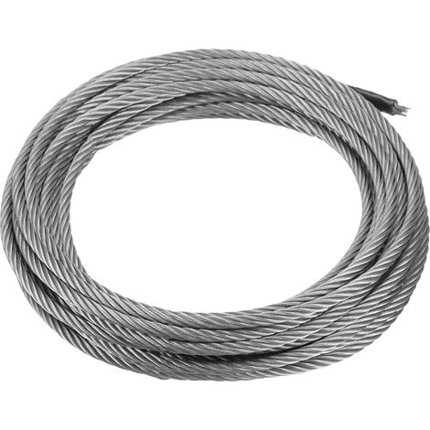 Câble métallique en acier inoxydable 304 de 3,5 mm, 7 x 19 brins de 6 m (1/5)