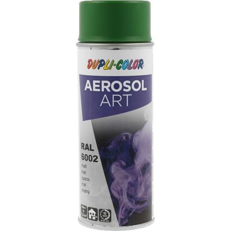 Bombe de peinture - Vert feuille - RAL 6002 - Mat - Tous supports - Aérosol Art