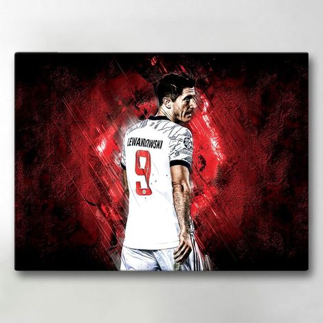 Toile / Peinture - Robert Lewandowski - 40x30 cm - Toile (1/4)