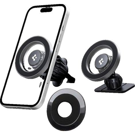 Support de voiture Spigen MFT13 MagSafe pour cockpit ou grille d'aération - Argent (1/3)