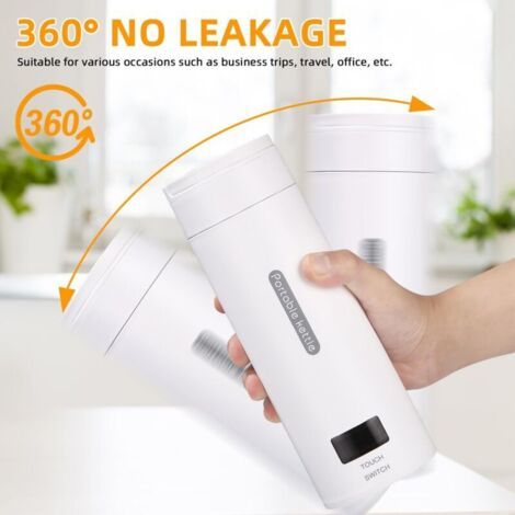 NALOOKAMIC 500ML Mini Bouilloire portable Electrique de Voyage, 4 Temperatures Bouilloire Electrique, Acier inoxydable 304 avec Brosses et sacs, Tasse de Chauffage Rapide pour Thé Lait Café Arrêt Auto